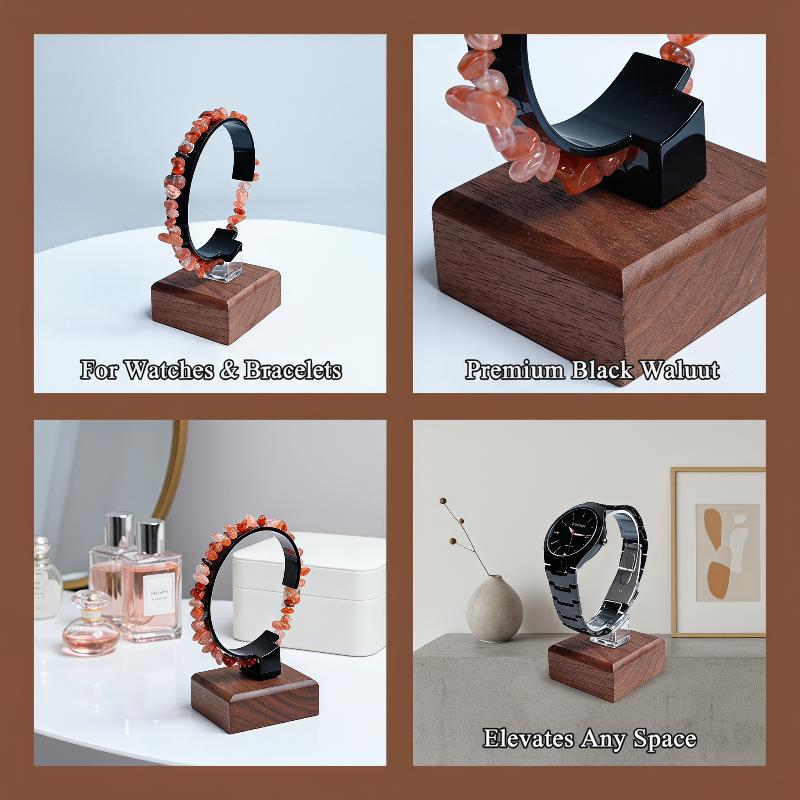 Jewelry And Watches Inc - حامل ساعات خشبي على شكل حرف